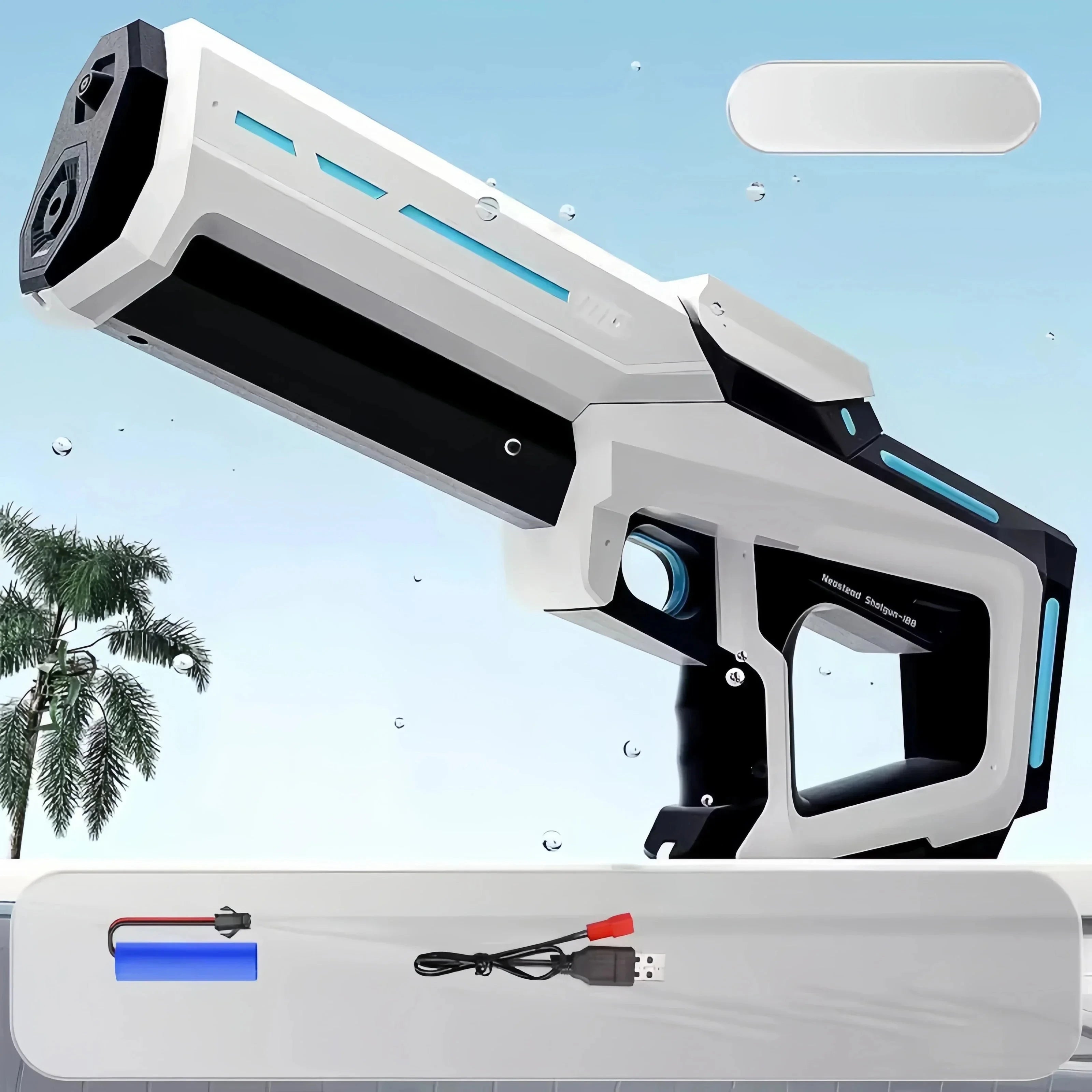 Electric Automatic Water Storage Gun Toys Portable Children Summer Beach Outdoor Fight Fantasy Spray Gun Toys Boy Kid Adult Game Econic Blanks